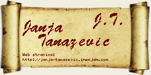 Janja Tanazević vizit kartica